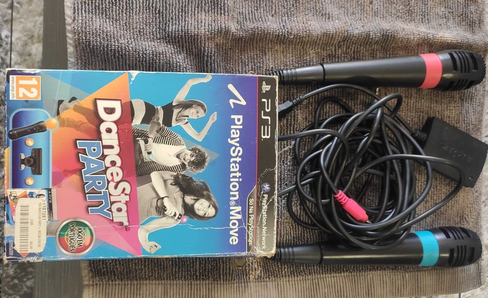 Conjunto de karaoke e comando movimento com câmera PlayStation