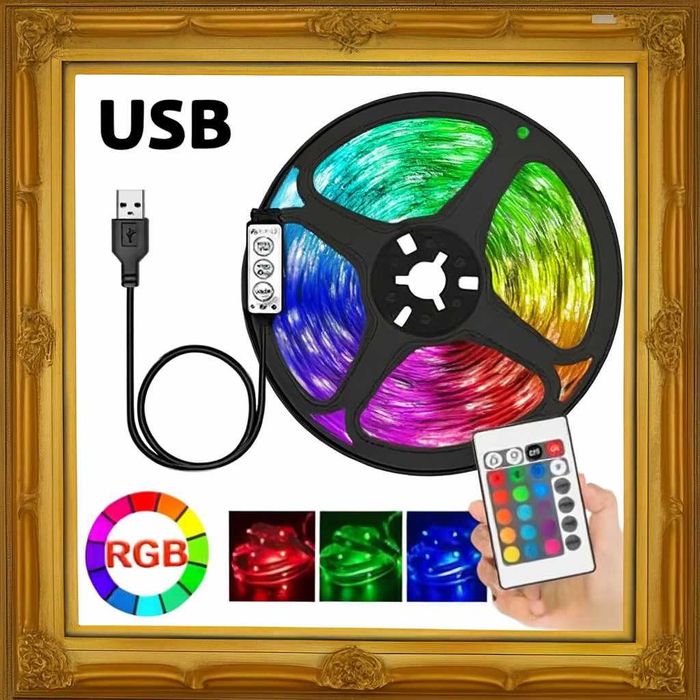 АКЦІЯ! Світлодіодна стрічка пультом LED Гірлянда 50*50 Лента гирлянда