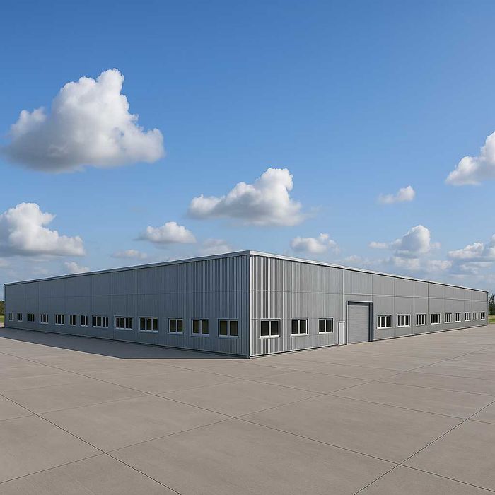 Duży kompleks na magazyn - obiekt modułowy 1500 m² – 88 KONTENERÓW