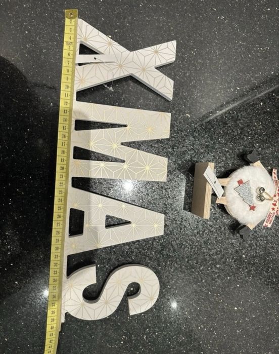 Dekoracje świąteczne z drewna xmas renifer stojący figurka