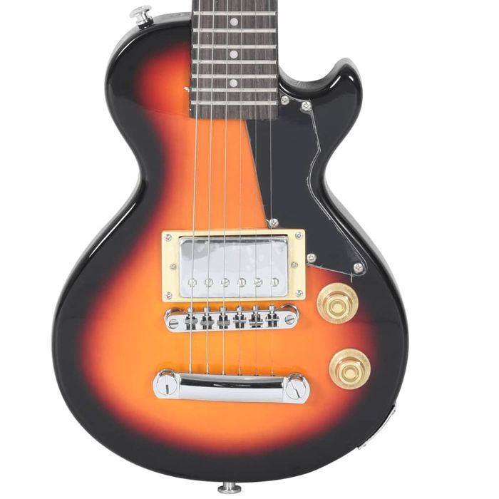 Gitara Elektryczna Z Pokrowcem, Brązowo-Czarna, 3/4, 30"