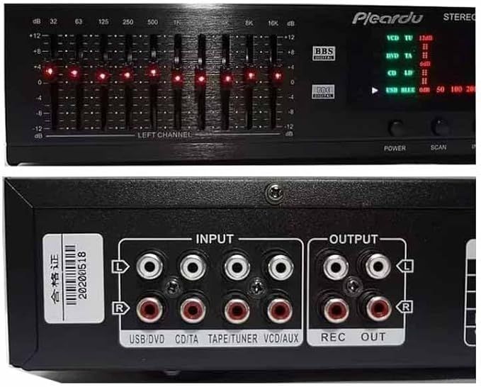 LeTkingok HiFi Cyfrowy Przedwzmacniacz EQ-898 Bluetooth 220V