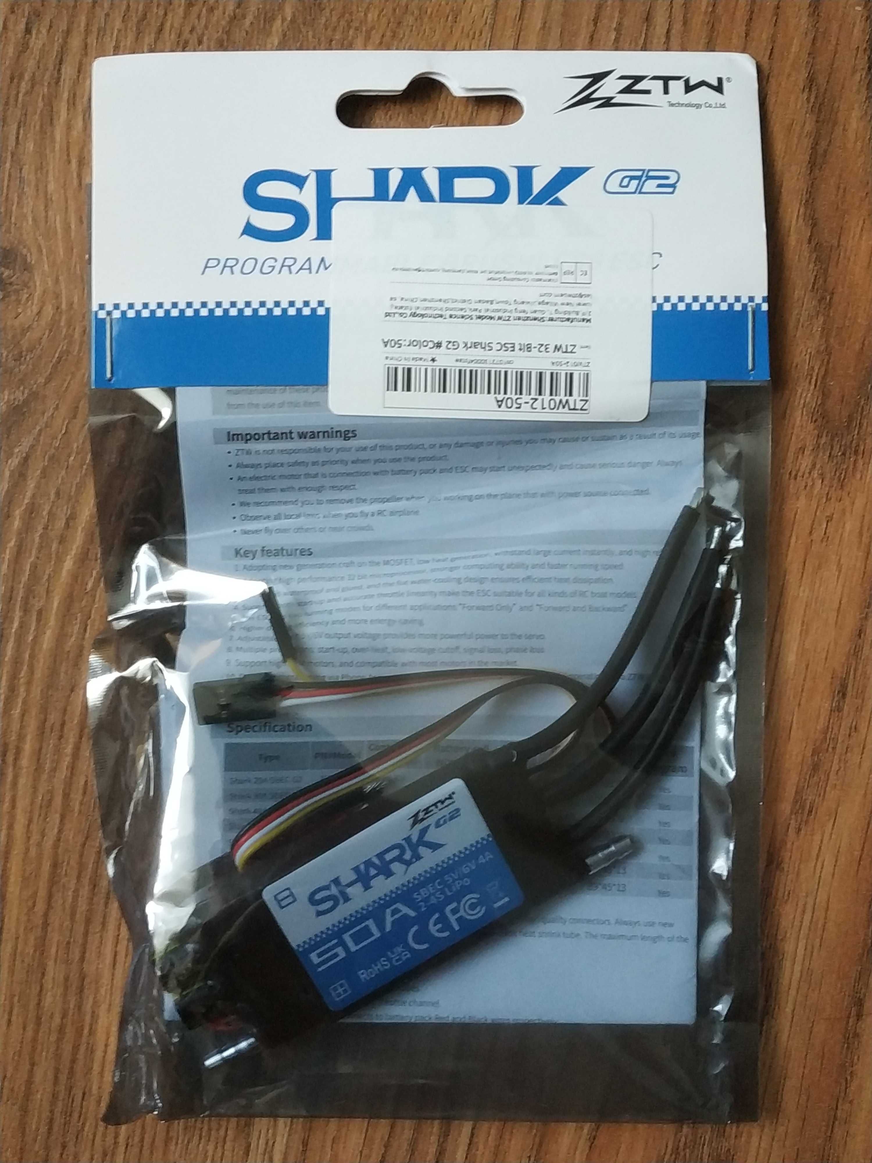 Регулятор для электродвигателя ZTW 32-Bit ESC Shark G2 50A