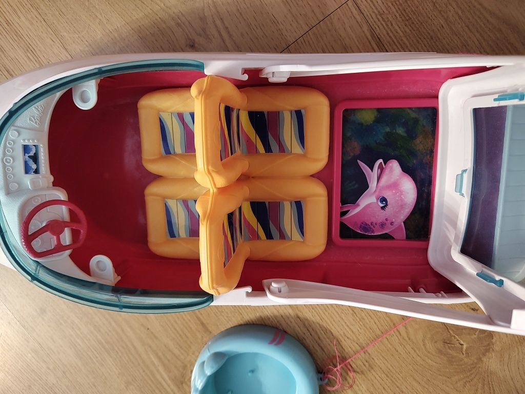 Motorówka duża łódka dla lalek Barbie