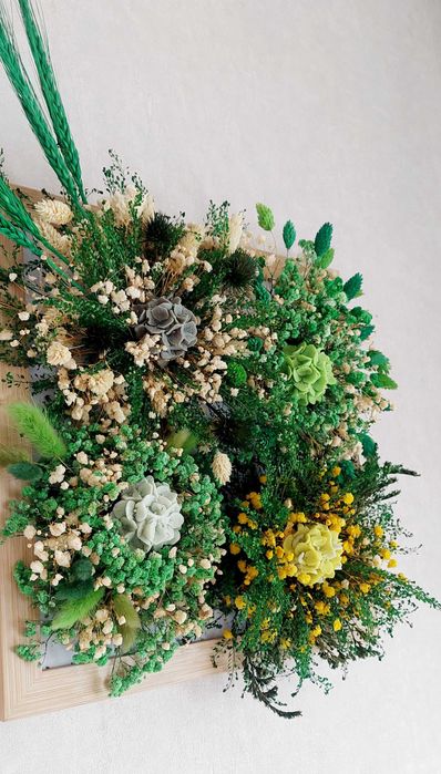 Obraz 3D z suszonych kwiatów