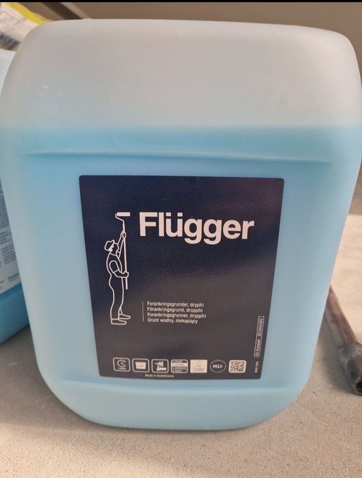 Grunt Flügger Niebieski niekapek 10l - 4 nowego bańki
