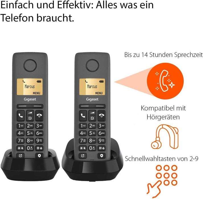 Gigaset Pure 120 Duo – 2 telefony bezprzewodowe