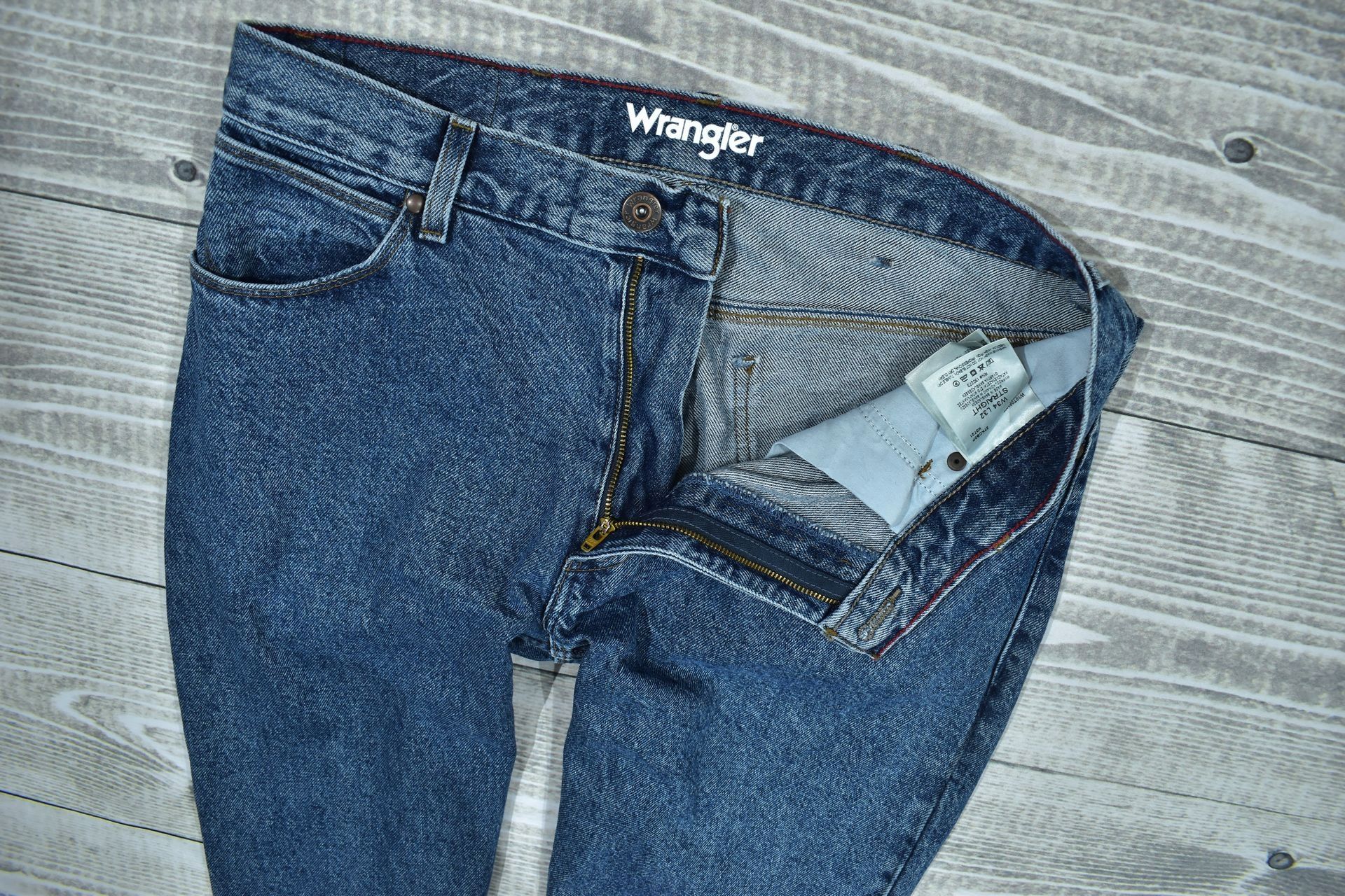 WRANGLER Straight Spodnie Jeansowe Męskie W34 L32
