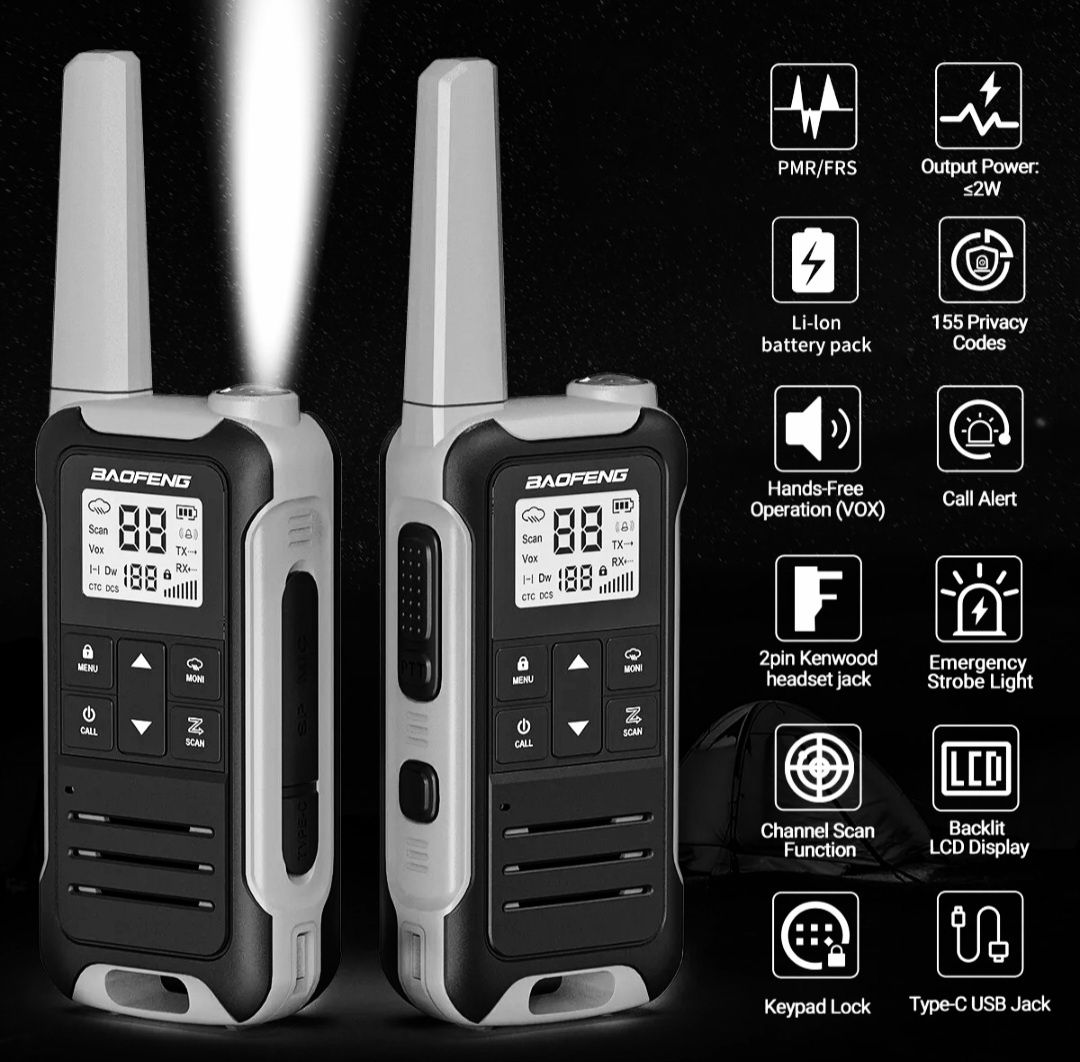 Radiostacja BAOFENG F22 radio 2 szt. komplet PMR Walkie-Talkie