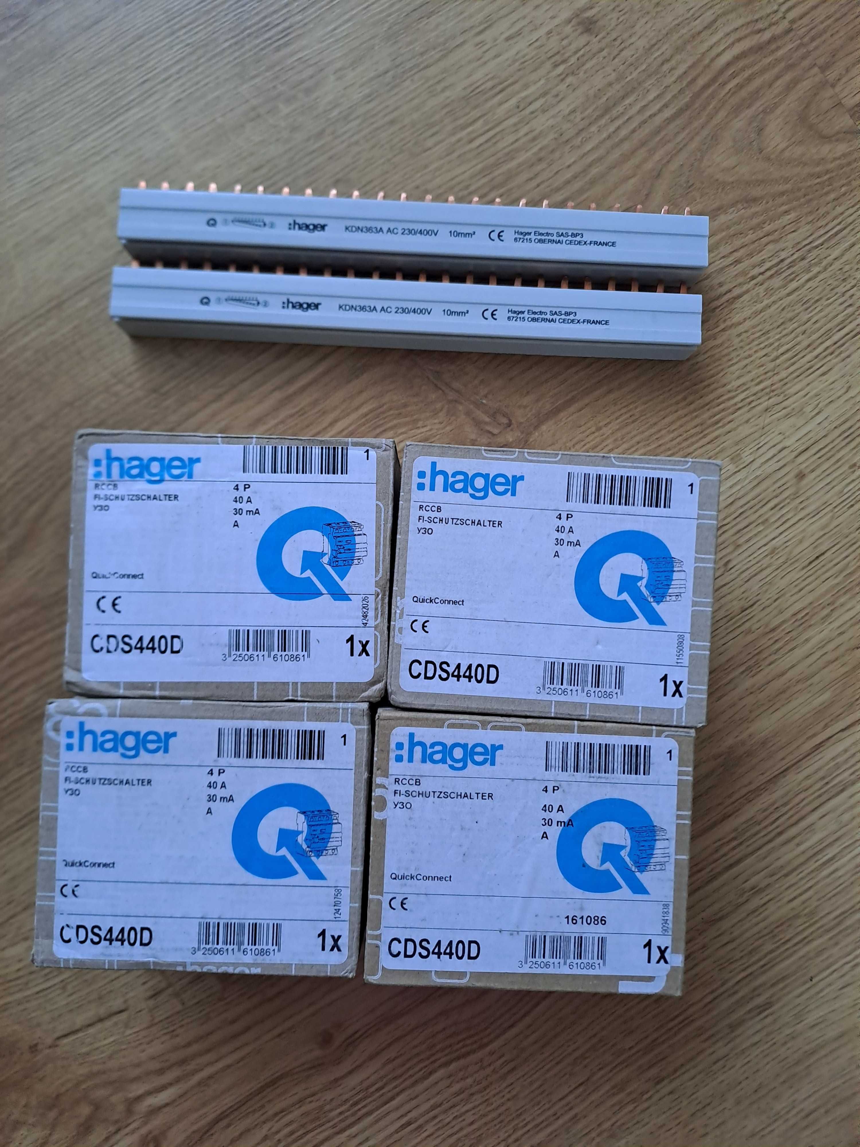 wyłącznik różnicowoprądowy hager CDS 440D 6 szt