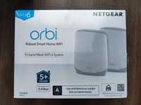 Nowy mesh wifi6 Netgear Orbi WLAN 350m2, 75 urządzeń router+satelita