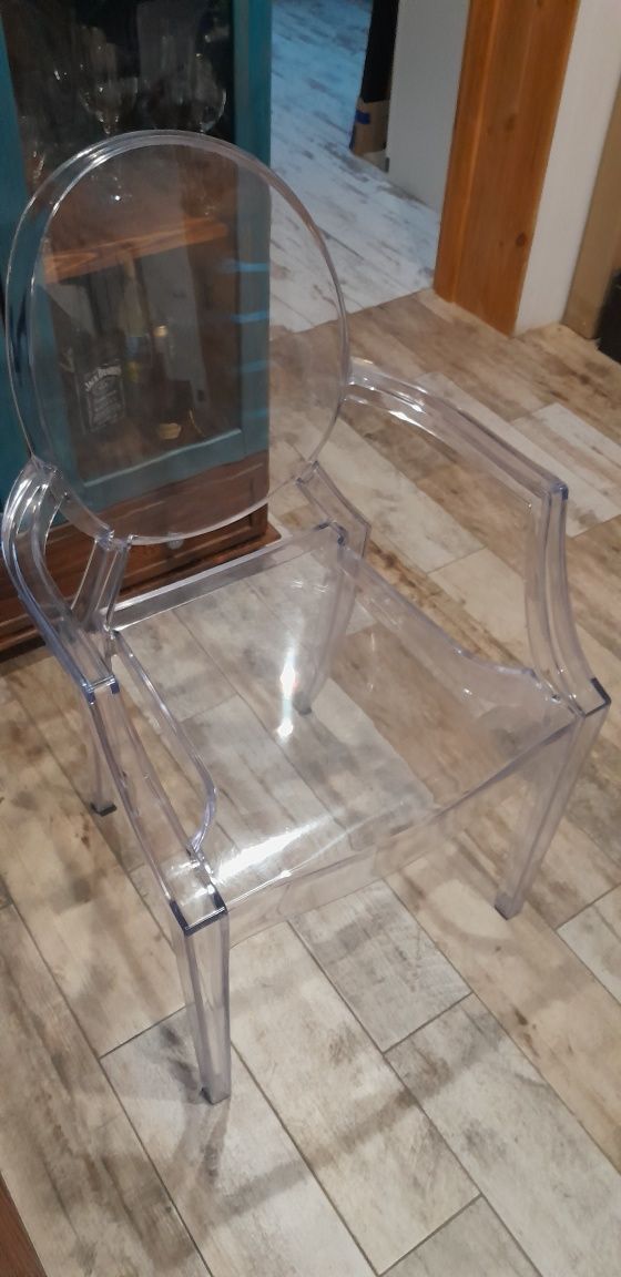 krzesło, ghost, transparentne, toaletka