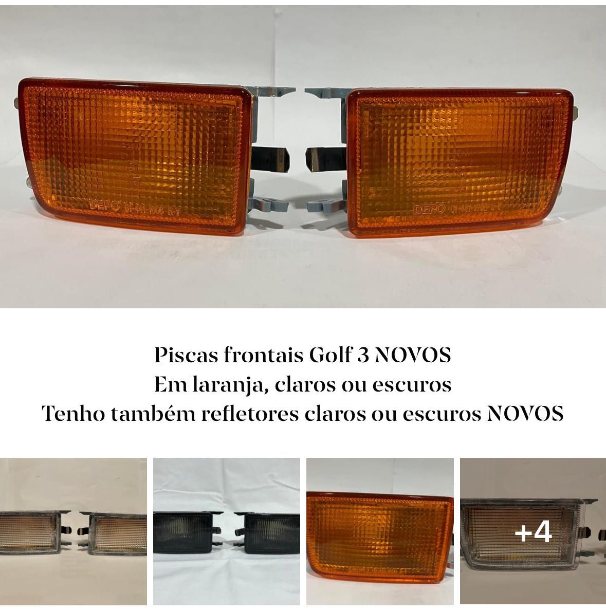 Peças NOVAS Golf 3 (Faróis frontais nevoeiro piscas escuros refletores