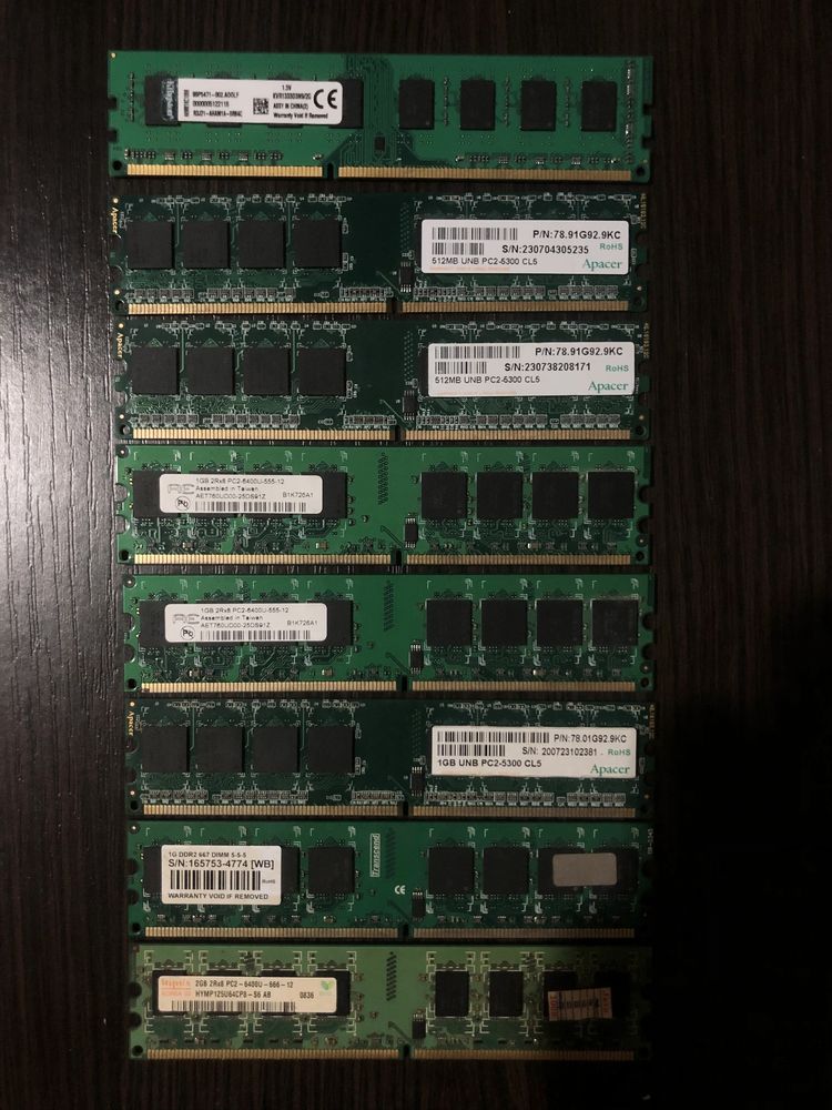 Оперативная память 2 gb, 1 gb DDR3, DDR2