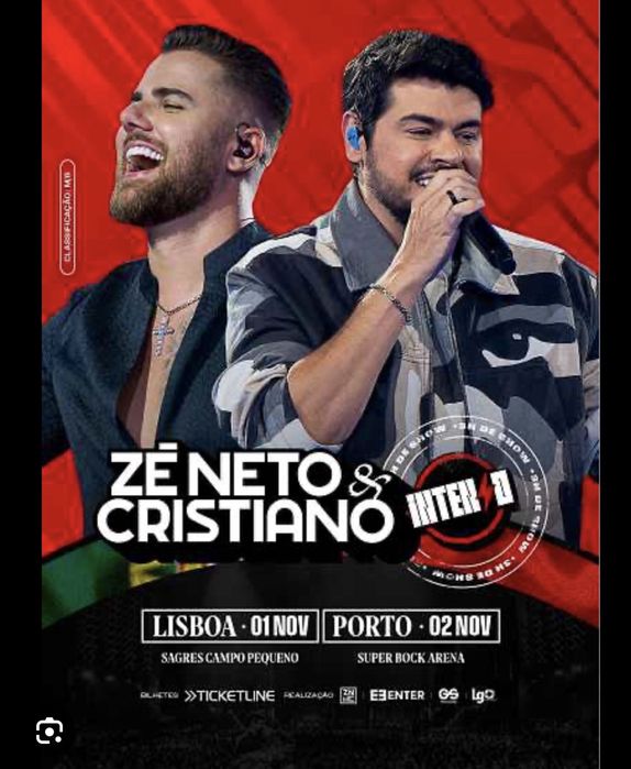 Bilhetes Ze Neto e Cristiano