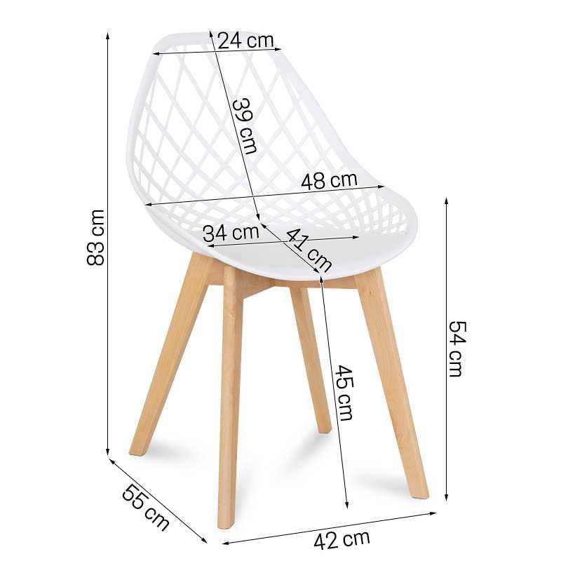Krzesło ażurowe z nogami drewnianymi YE-A06