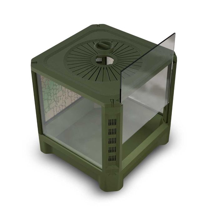 Terrarium 15x15x15 Zielone Dla Modliszki, Skakuna, Ptasznika, Pająka