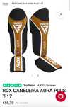 Caneleiras Shin Guards RDX Black & Gold L