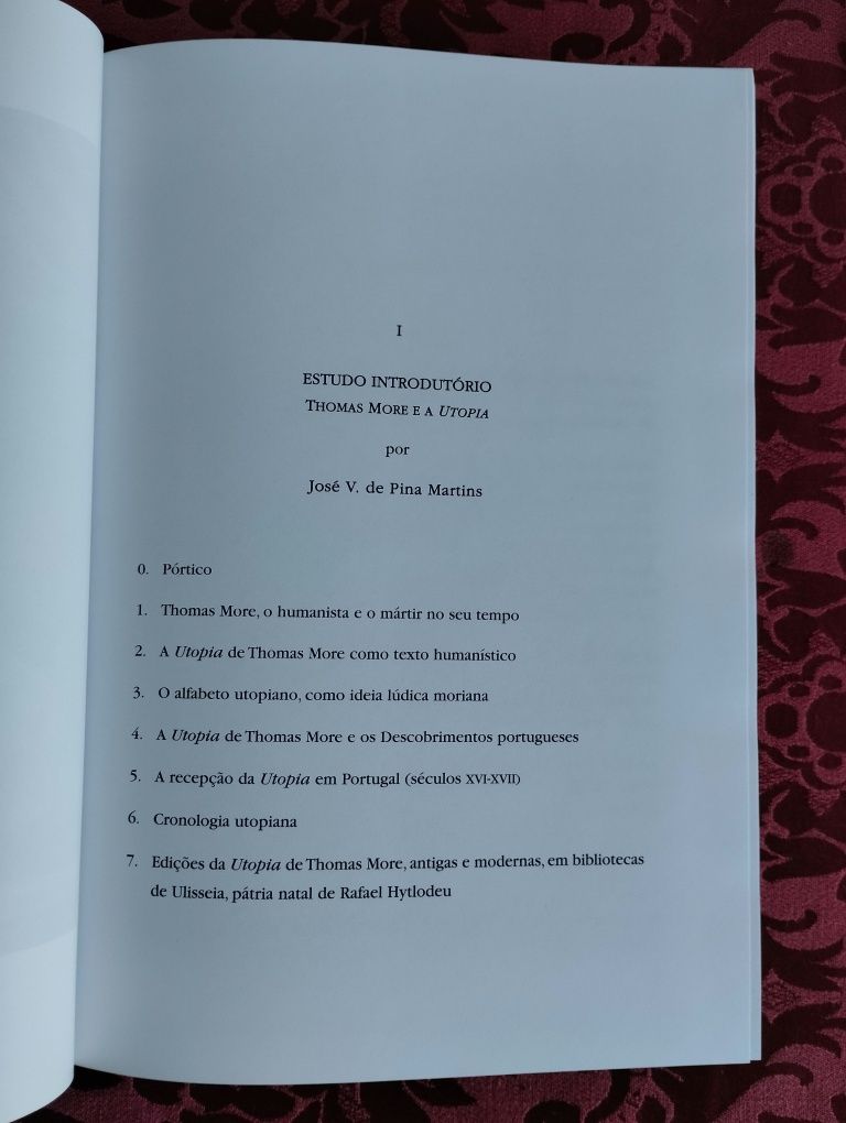 Livro Utopia, Thomas Moore, edição fac-similada Basileia.