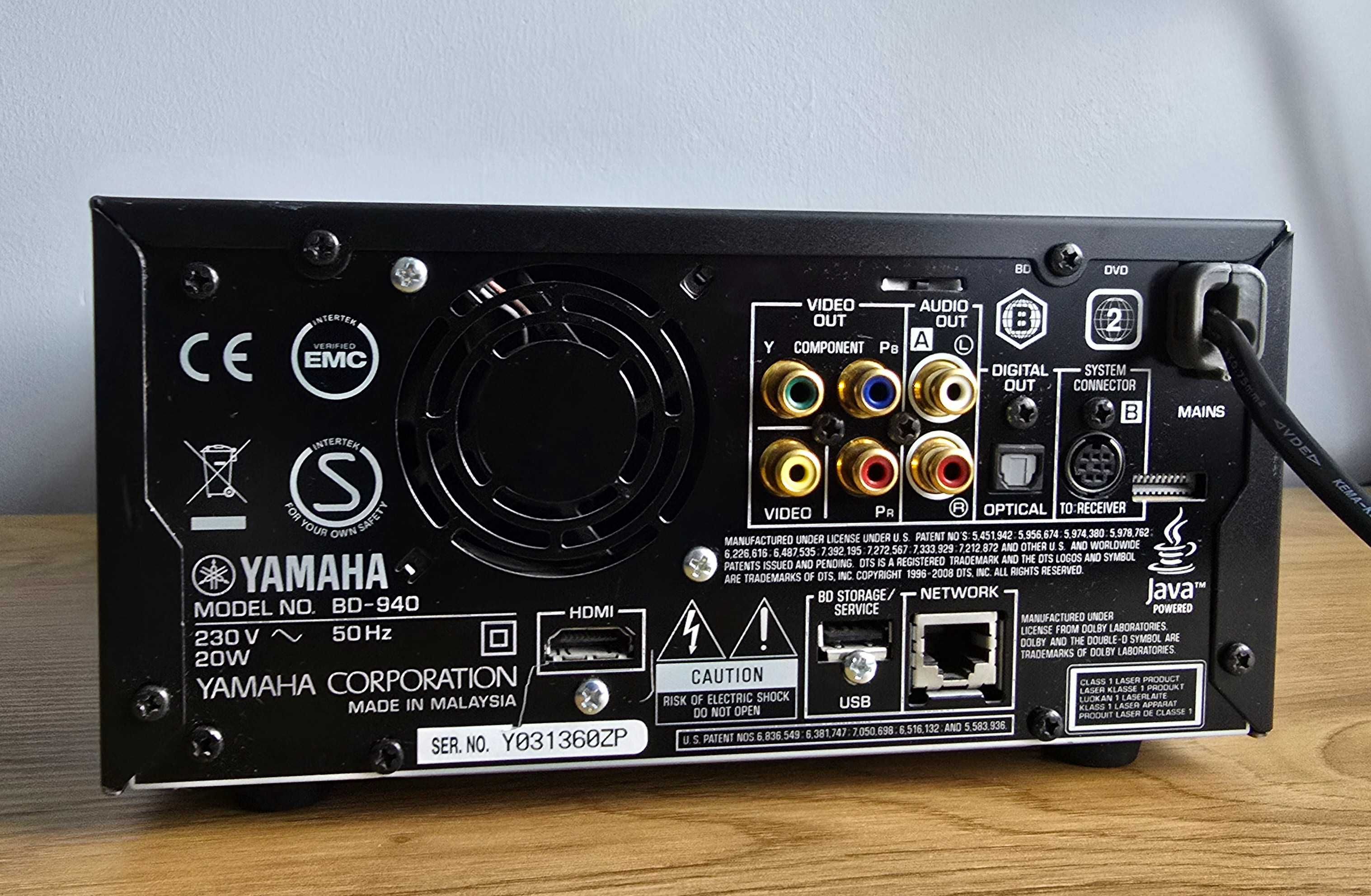 Yamaha BD-940 Odtwarzacz Blu-ray DVD CD HDMI