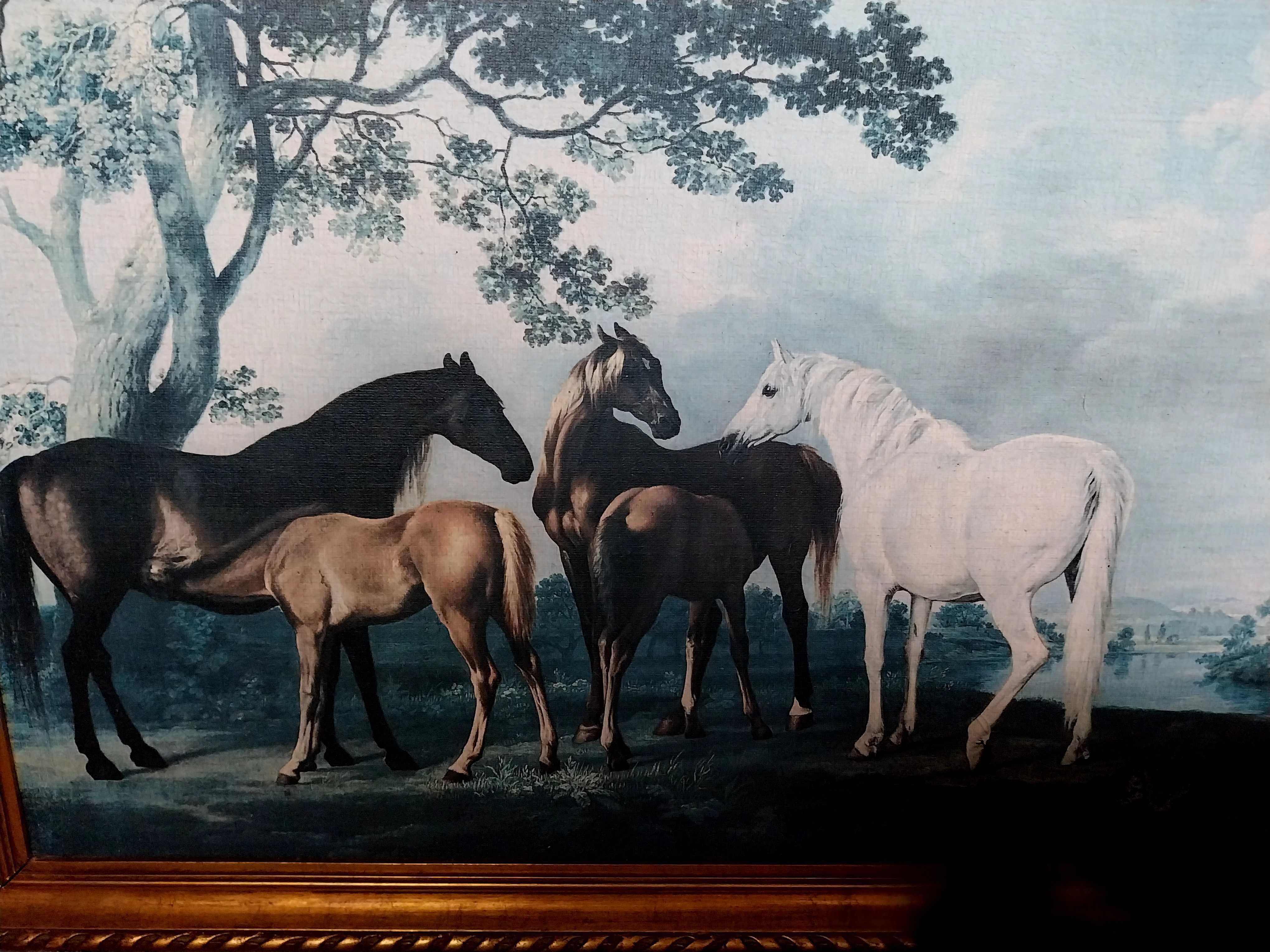 Quadro antigo com cavalos - George Stubbs