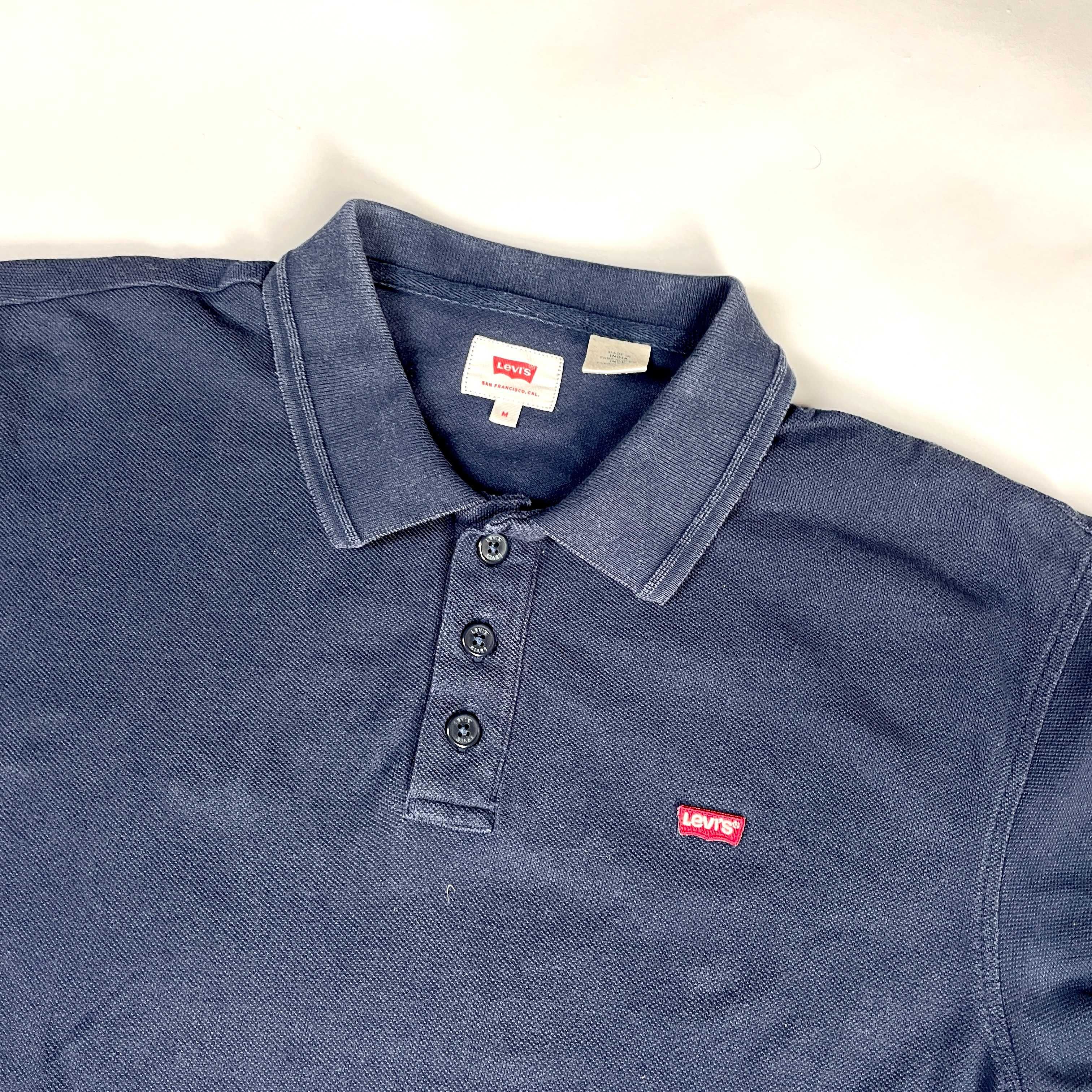 Levi’s navy koszulka polówka polo T-shirt streetwear (S/M) 80s y2k 90s