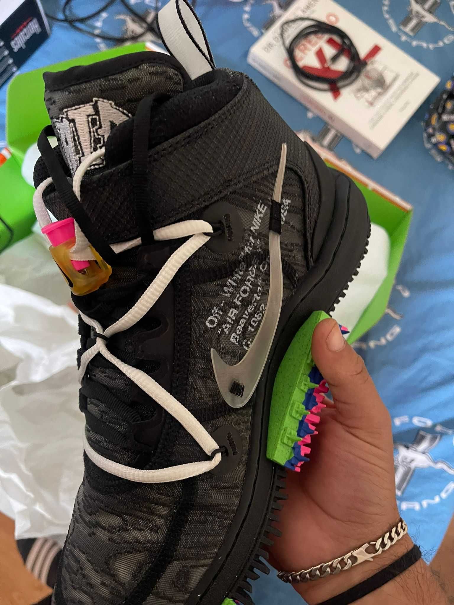 sapatilha air force 1 mid-off white original