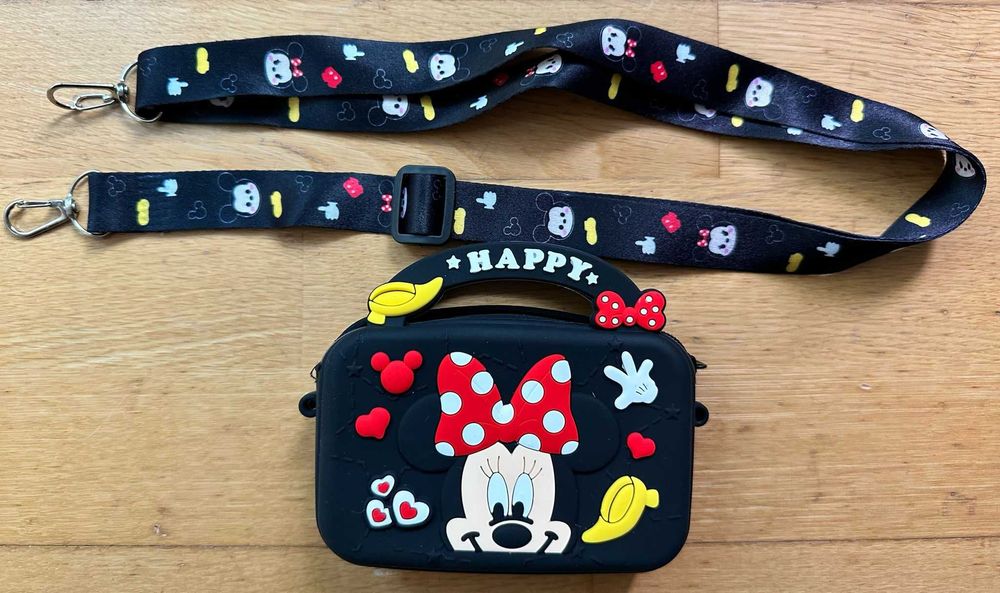 Malinha Minnie - em silicone - cor Preto - Nova!