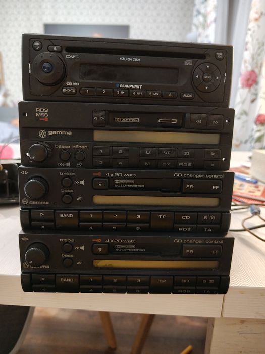 Radia VW zielone Gamma 4 Philips Gamma 3 Philips Blaupunkt cd