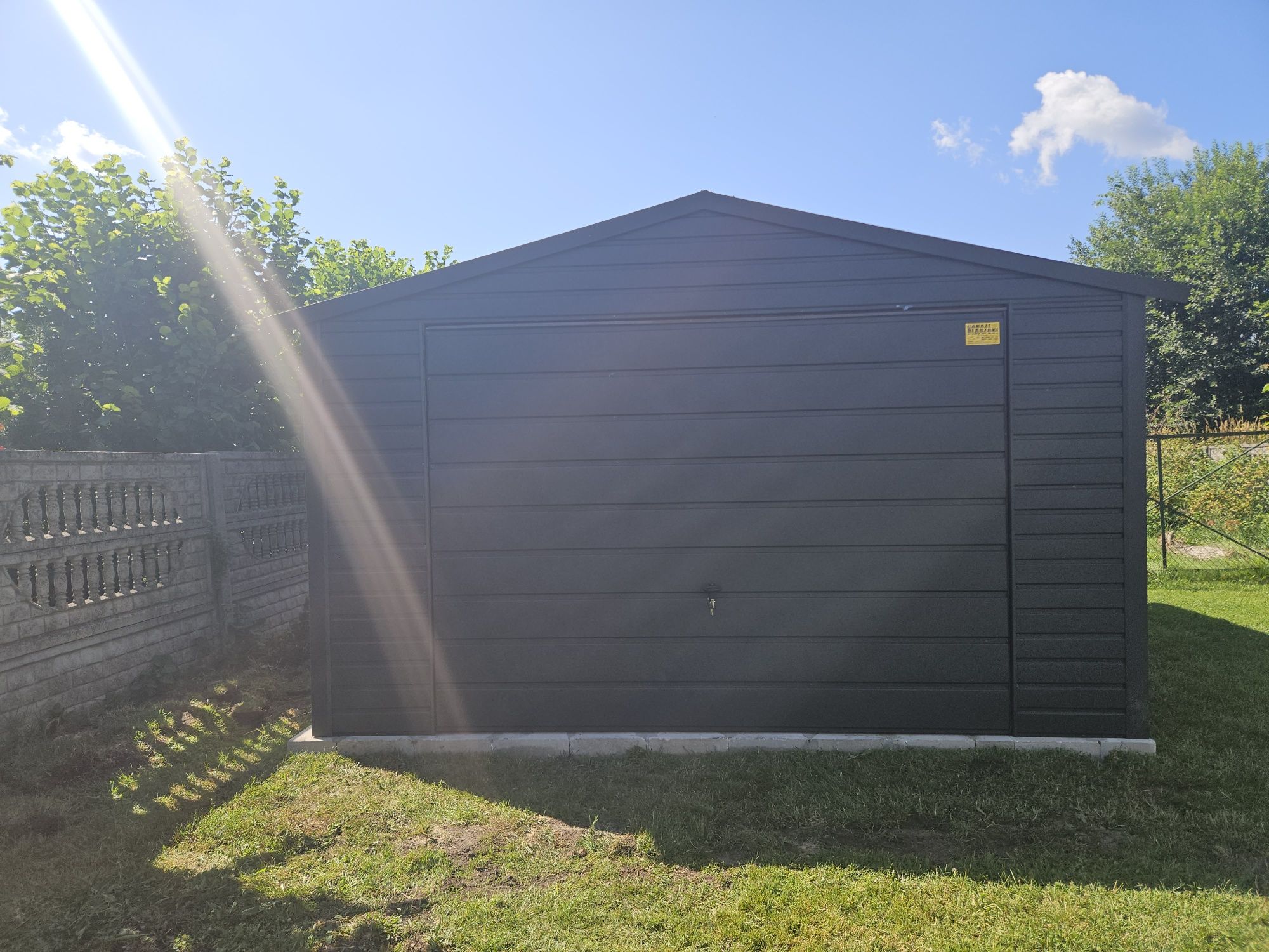 4x5 POD Antracyt Garaze Blaszane Garaż Blaszany Blaszak Blaszaki