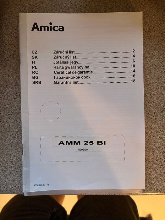 Mikrofala Amica do zabudowy