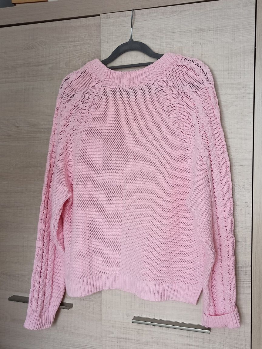 różowy sweter H&M L/40