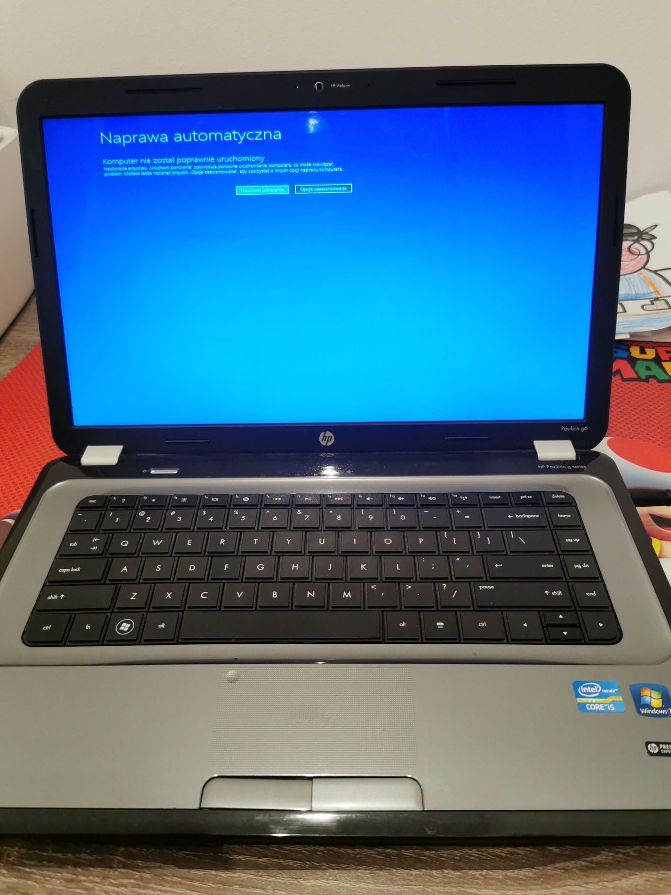 Hp pavilion g series 8 gb ram dysk ssd 250