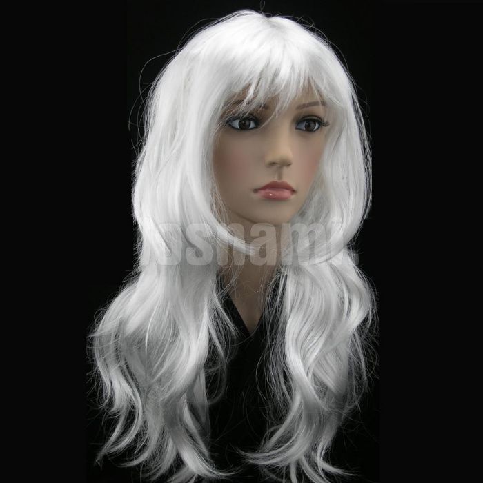 Парик прямой длинный ровный/волнистый 60см черный и блонд (новые!)