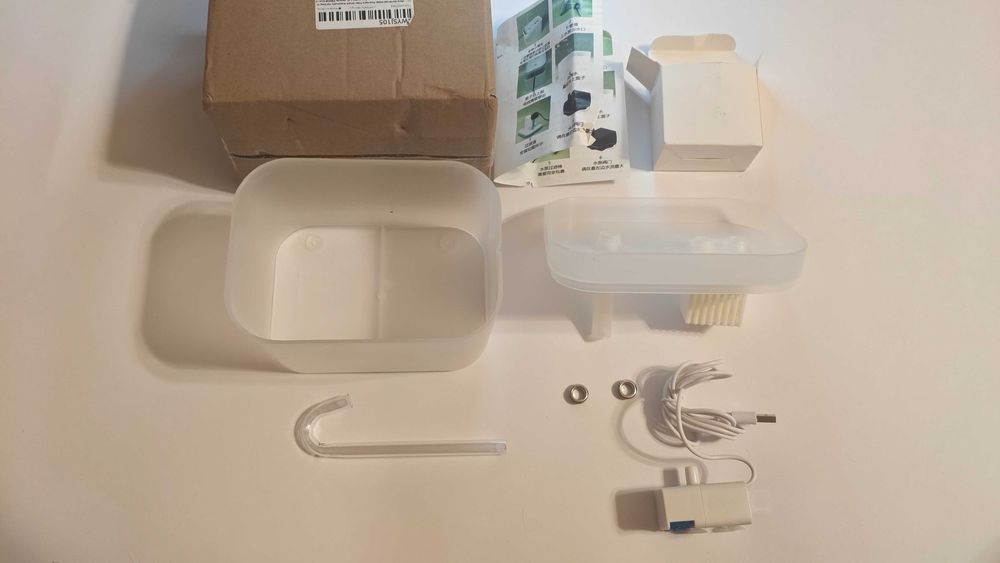 Автоматичний фонтан для котів/собак (1.5 л, USB, білий прозорий)