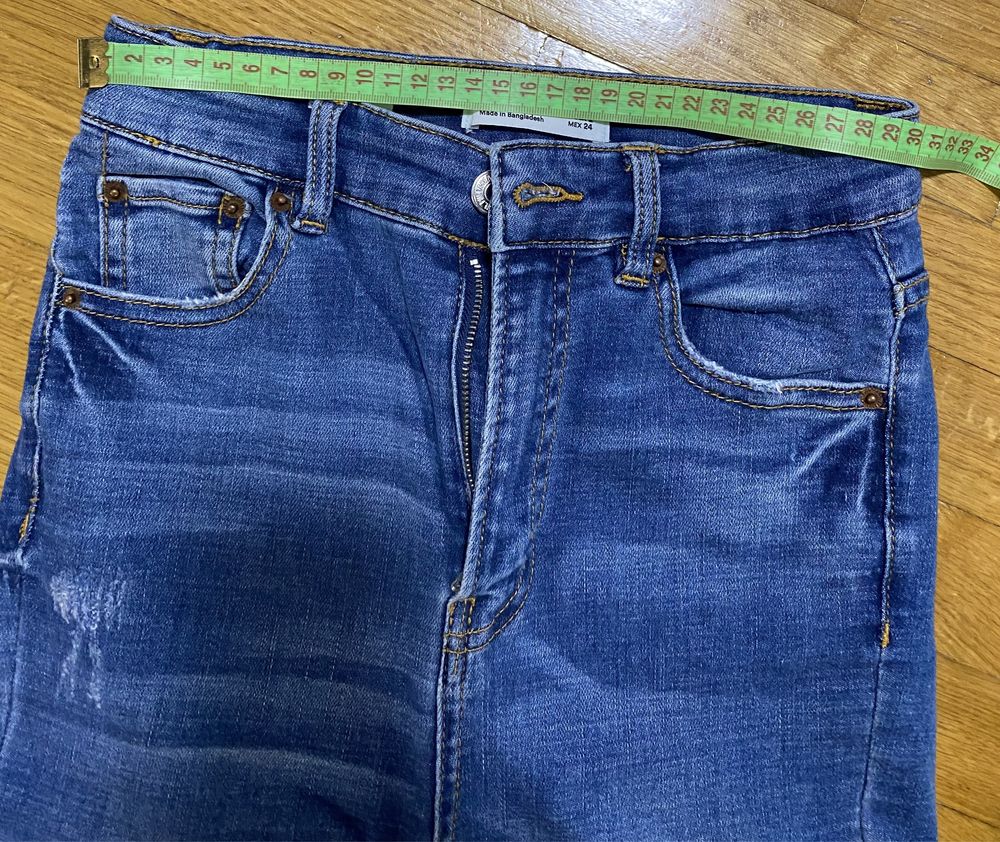 Джинсы Pull&Bear для девочки синие  , джинсы пуландбир