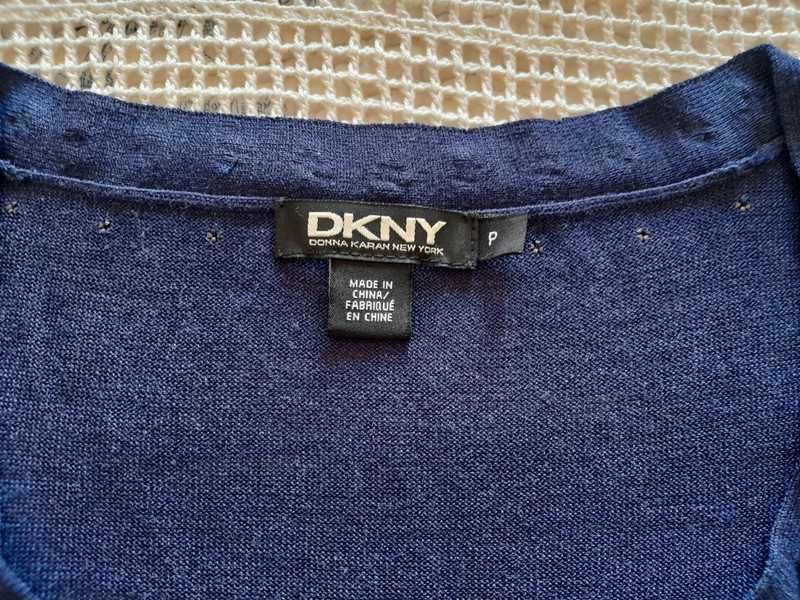 Casaco em seda, azul, da DKNY