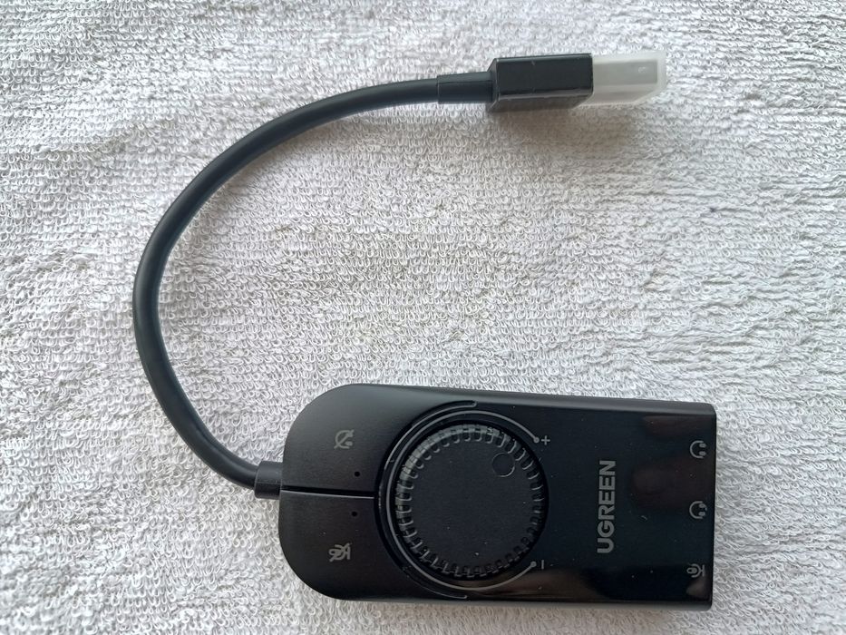 Зовнішня звукова карта UGREEN CM129 USB з регулятором гучності