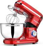 Robot Kuchenny Mikser Planetarny 6L 1500W 6 Prędkości Czerwony (528b)