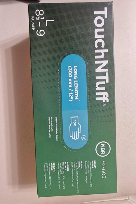 Rękawiczki nitrylowe TouchNTuff® NBR 92-605 S-XL