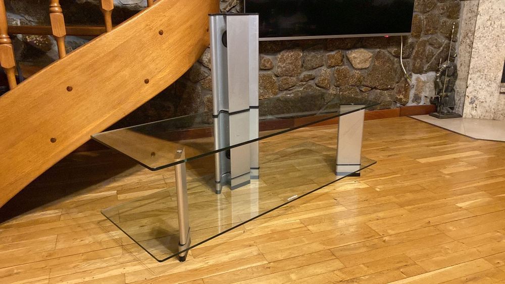 Półka szafka stolik szklany rtv pod telewizor Medion