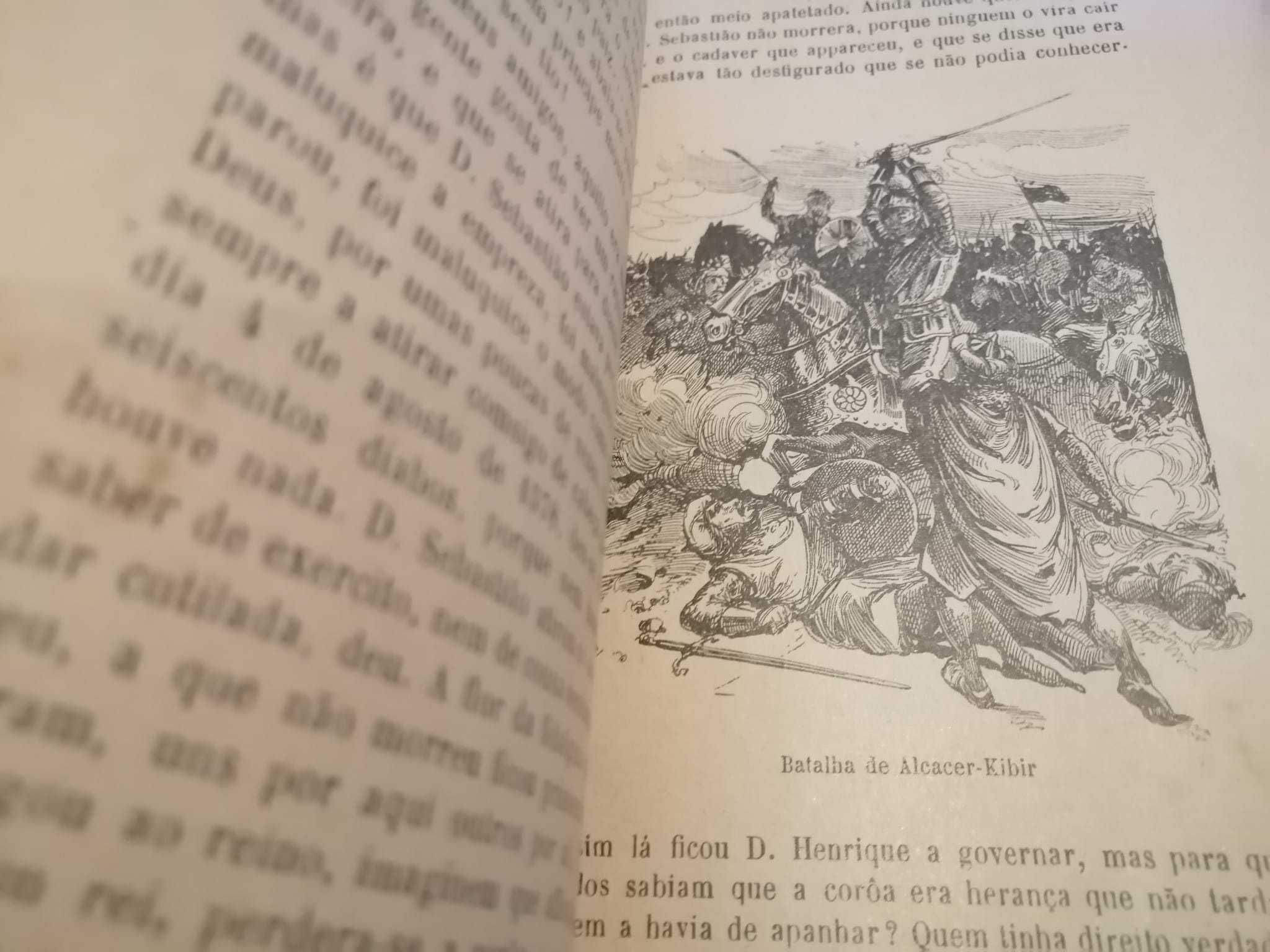 Livro antigo- História Alegre de Portugal, M.Pinheiro Chagas, ano 1880