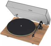 Gramofon analogowy z wkładką (OM10) - Project T1 EVO Standard Orzech