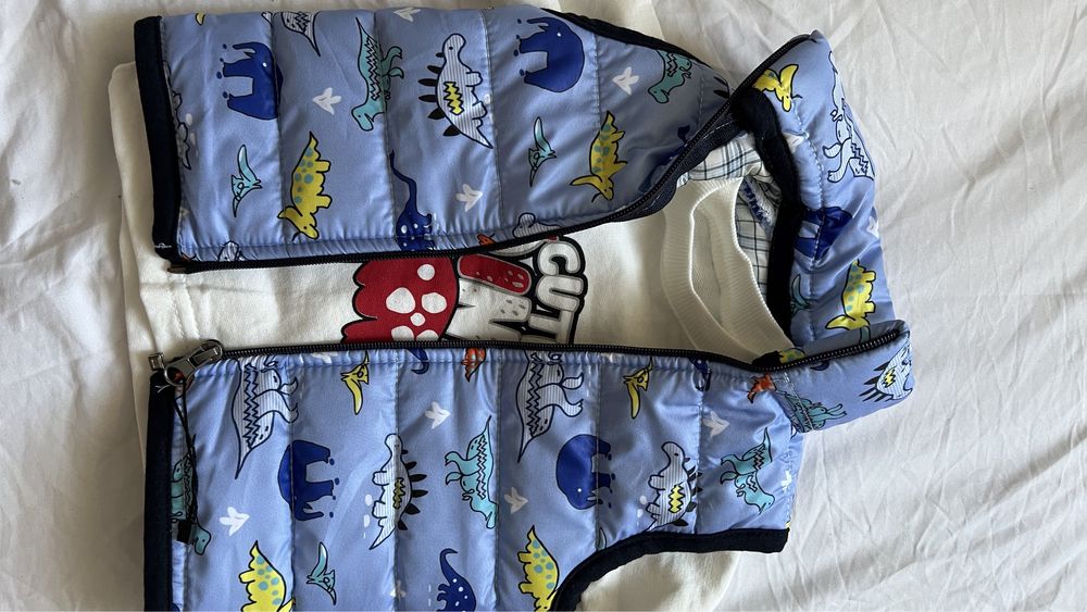 Paka chłopiec 74-80cm NOWE ubranka. Kamizelka