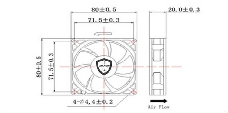 Ventiladores 12V 80x20 (ventoinhas)