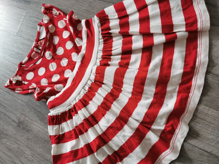 Czerwona sukienka Next 3-6mc 68cm