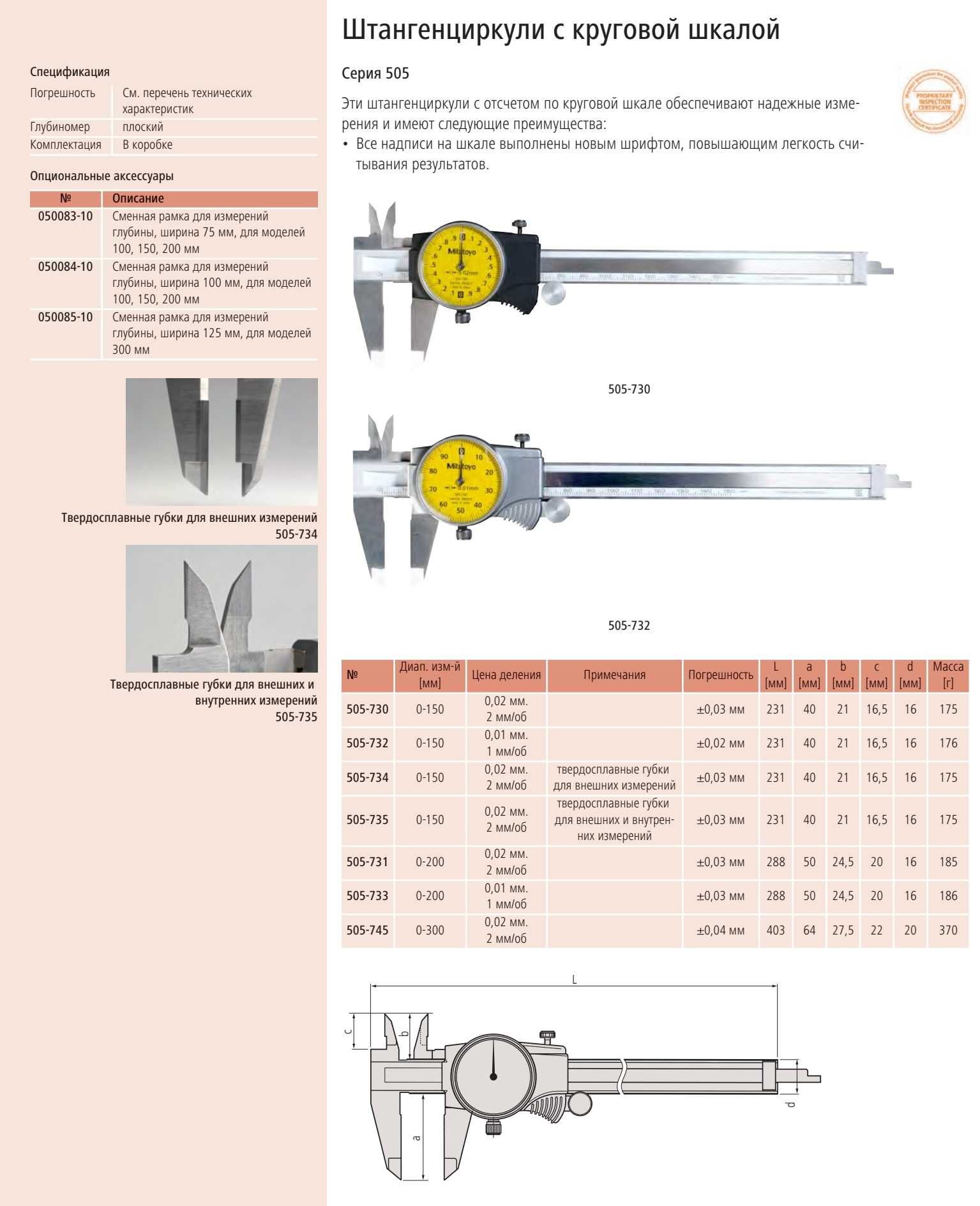 Штангенциркуль Mitutoyo 505-732