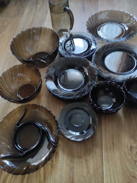 Zestaw obiadowy Duralex  ,zastawa,talerze 6.os 35 elementów