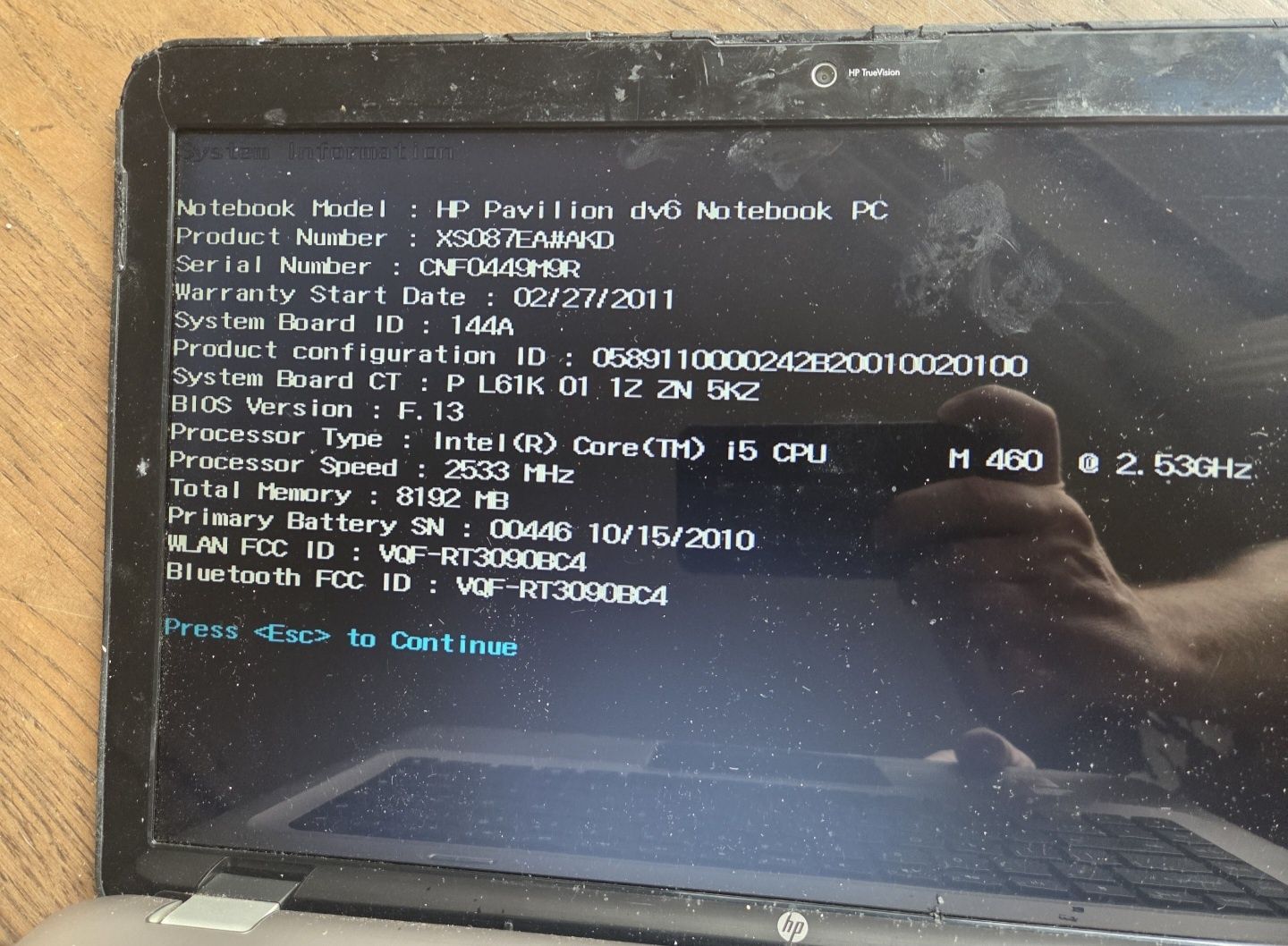 Sprzedam sprawną płytę główną + i5 gen 1 do laptopa HP DV6 3170ew