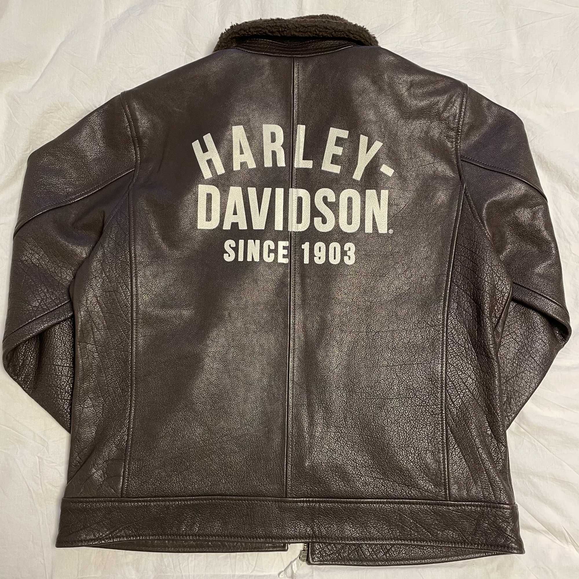 Oryginalna Harley-Davidson kurtka skórzana męska Nowa rozm. L